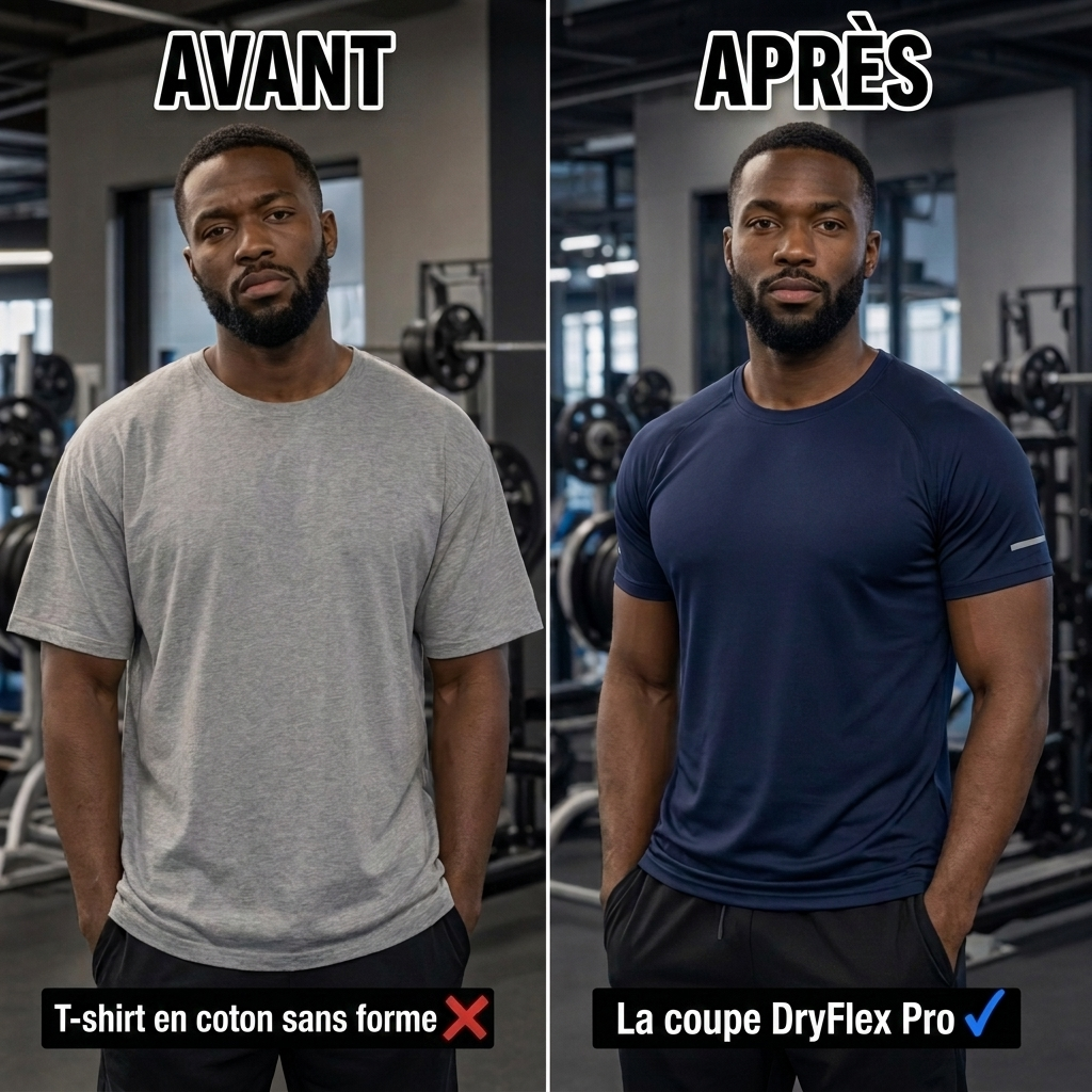 DryShape Pro™ — Le T-shirt à effet musculaire